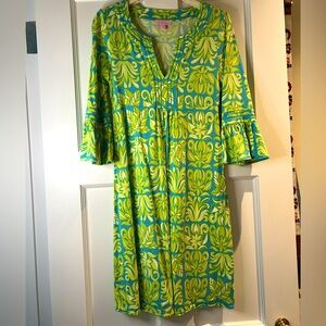 Lilly Pulitzer Green Floral Twyla Midi Dress